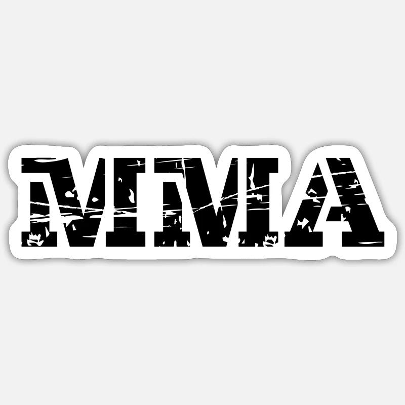 Le MMA - Sticker taille S (10 x 10 cm) - blanc mat