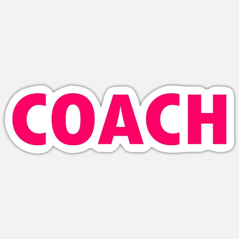 Coach - Sticker størrelse S (10 x 10 cm) - mat hvid