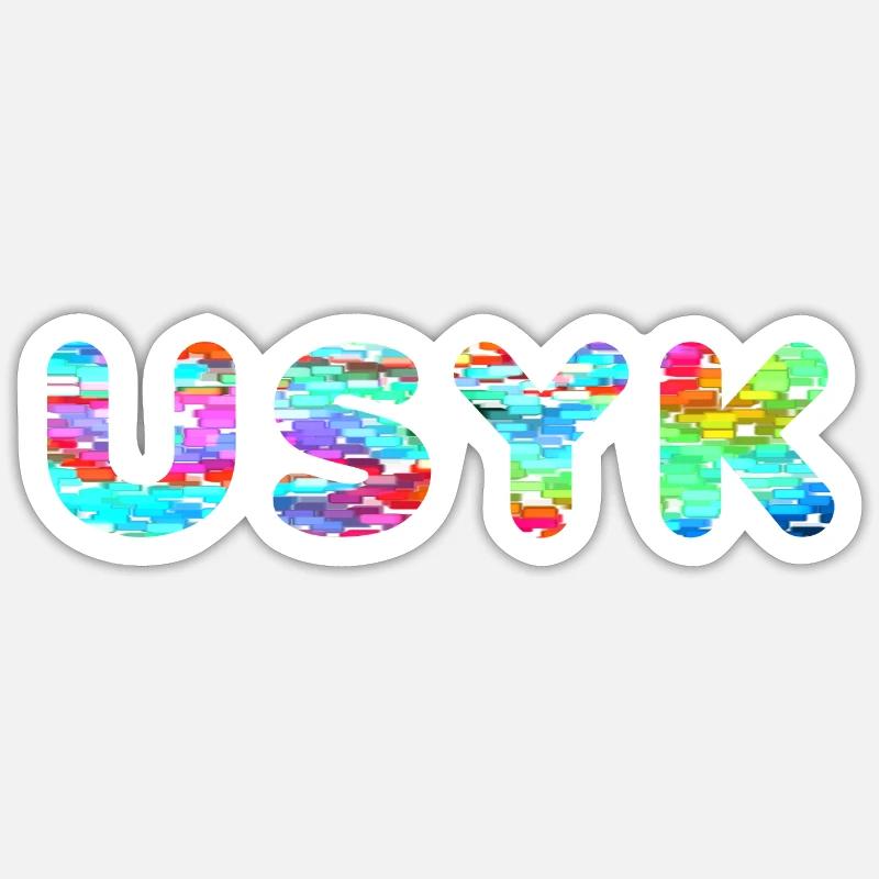 USYK - Sticker taille S (10 x 10 cm) - blanc mat