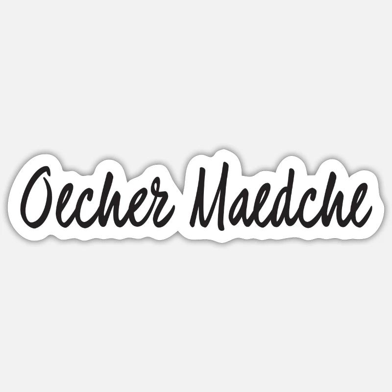 Oecher Maedche Sticker Größe S (10 x 10 cm)