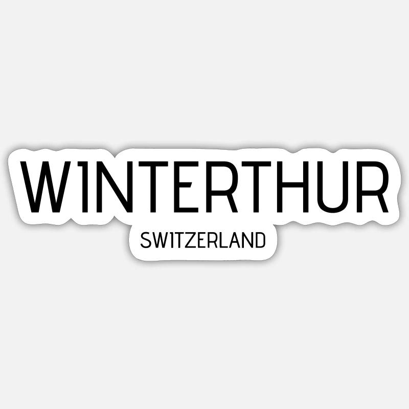 Winterthur - Sticker Größe S (10 x 10 cm) - Mattweiß