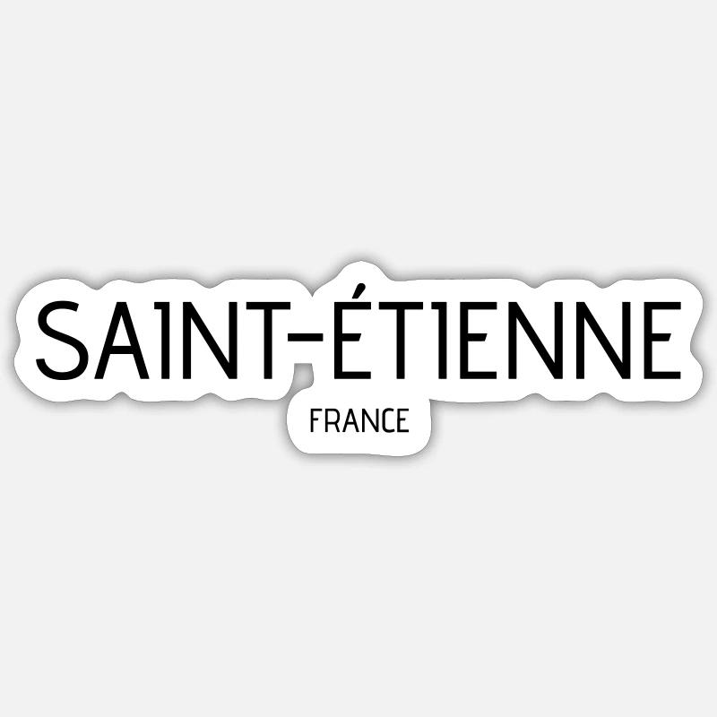 Saint Etienne - Sticker Größe S (10 x 10 cm) - Mattweiß