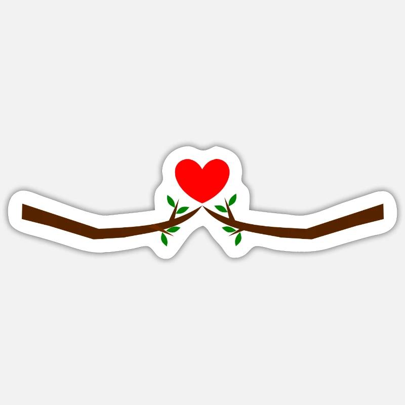 Saint-Valentin, Saint-Valentin, Saint-Valentin - Sticker taille S (10 x 10 cm) - blanc mat