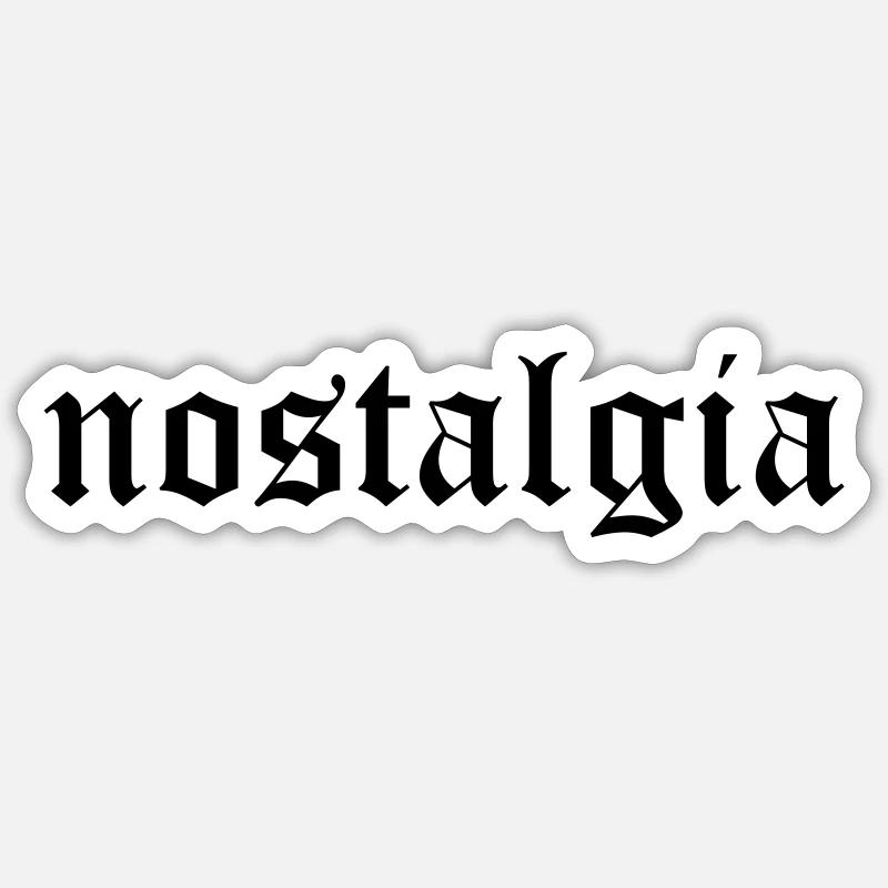nostalgie - Sticker taille S (10 x 10 cm) - blanc mat