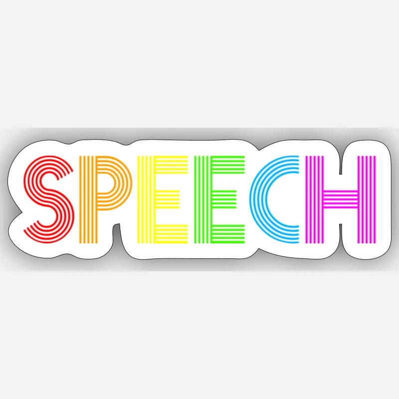 Speech - Sticker size S (10 x 10 cm) - white matte