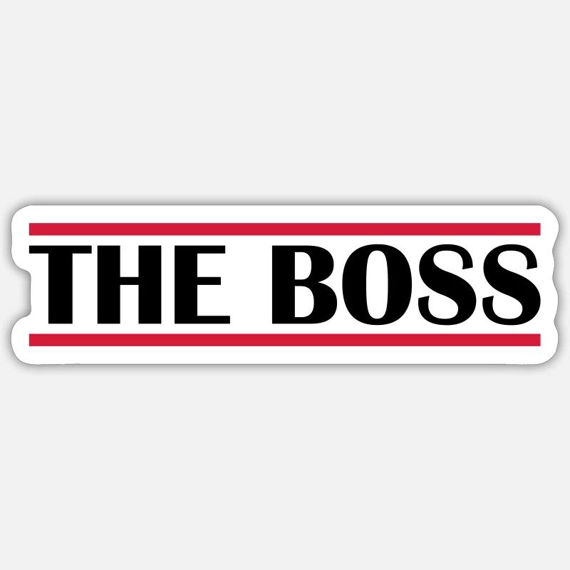 Logo Il Boss - Sticker formato S (10 x 10 cm) - bianco opaco