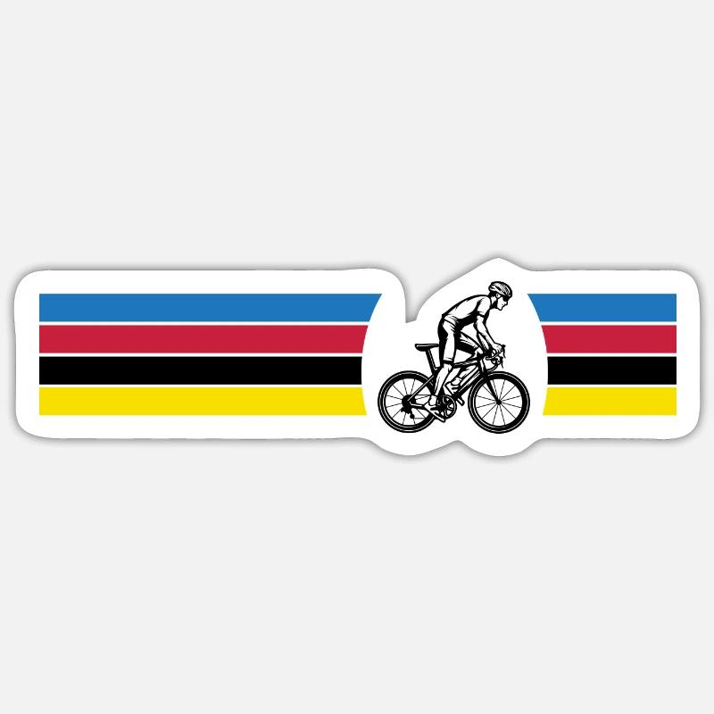 cyclisme shirt fan de cyclisme - Sticker taille S (10 x 10 cm) - blanc mat