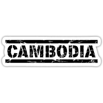 Cambodia - Sticker size S (10 x 10 cm) - white matte - Front