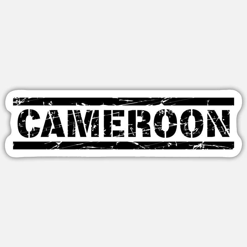 Cameroon - Sticker Größe S (10 x 10 cm) - Mattweiß