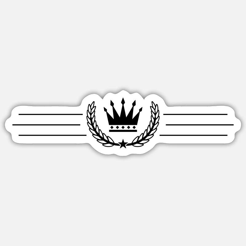 Corona corona - Sticker formato S (10 x 10 cm) - bianco opaco
