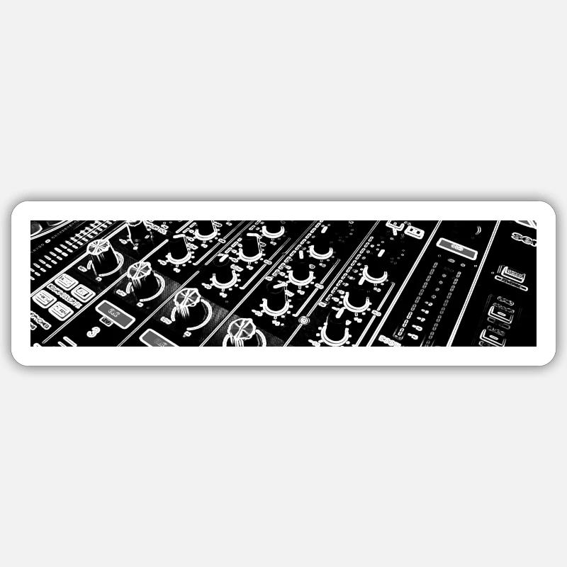 design electro - Sticker taille S (10 x 10 cm) - blanc mat