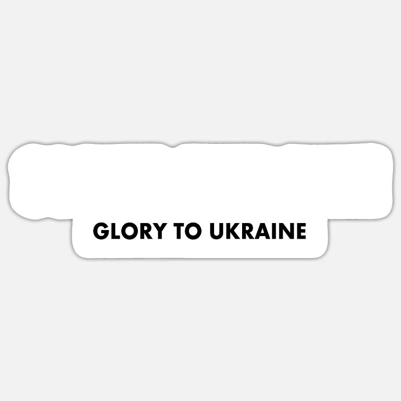 Slava ukraini - Sticker Größe S (10 x 10 cm) - Mattweiß