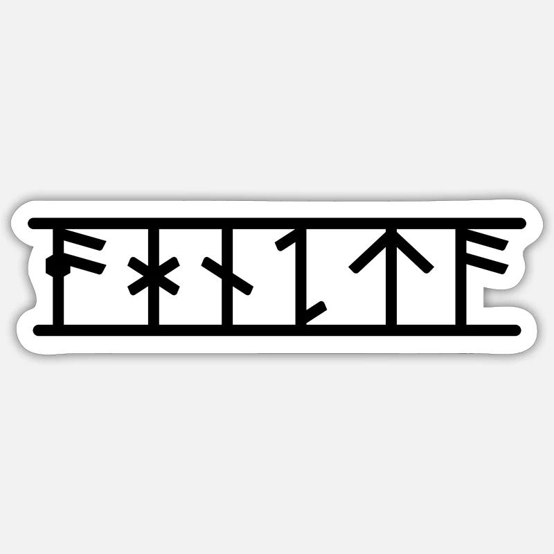 Agneta - Sticker taille S (10 x 10 cm) - blanc mat