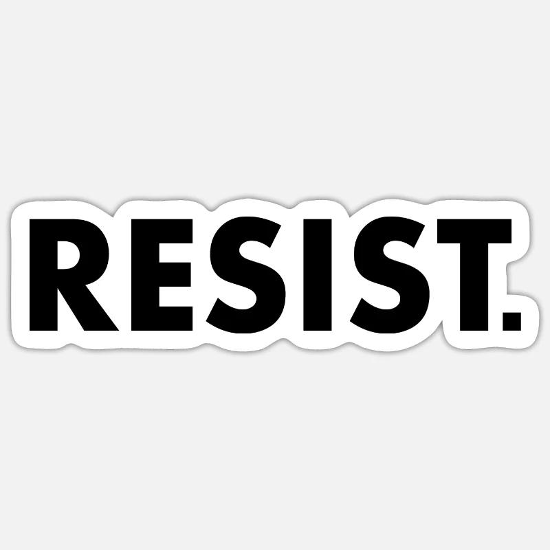 Resist - Sticker size S (10 x 10 cm) - white matte