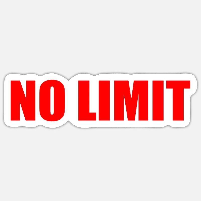 No limit - Sticker taille S (10 x 10 cm) - blanc mat