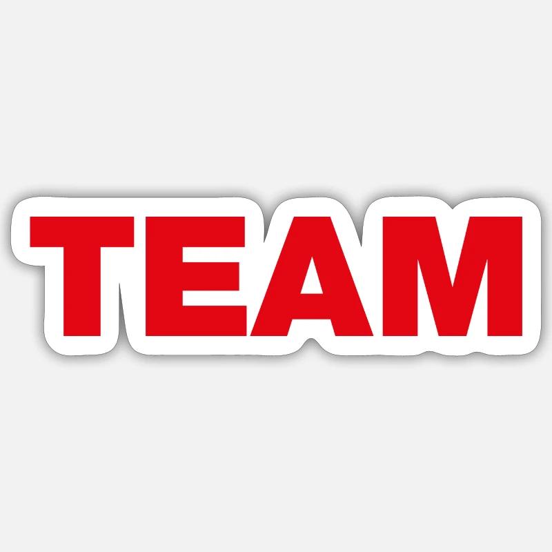 ÉQUIPE (rouge) - Sticker taille S (10 x 10 cm) - blanc mat