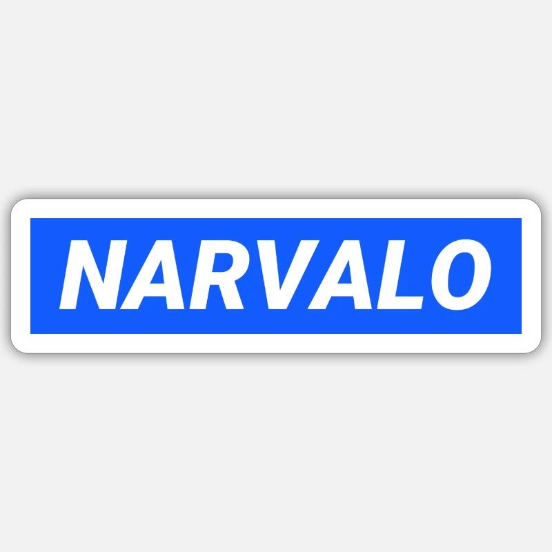 Narvalo Grenoble - Sticker taille S (10 x 10 cm) - blanc mat