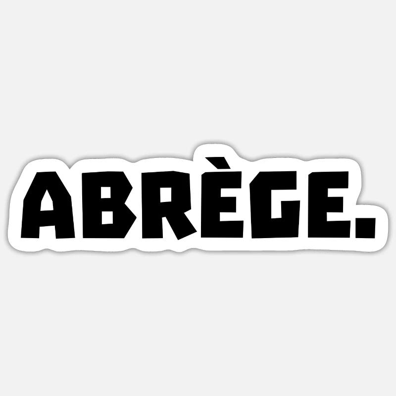 abrège - Sticker taille S (10 x 10 cm) - blanc mat