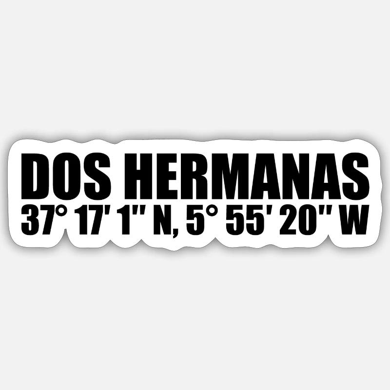 Dos Hermanas Coordinates Sticker size S (10 x 10 cm)