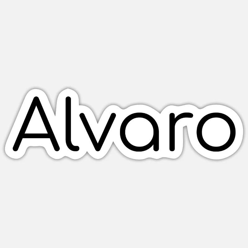 Alvaro - Sticker taille S (10 x 10 cm) - blanc mat