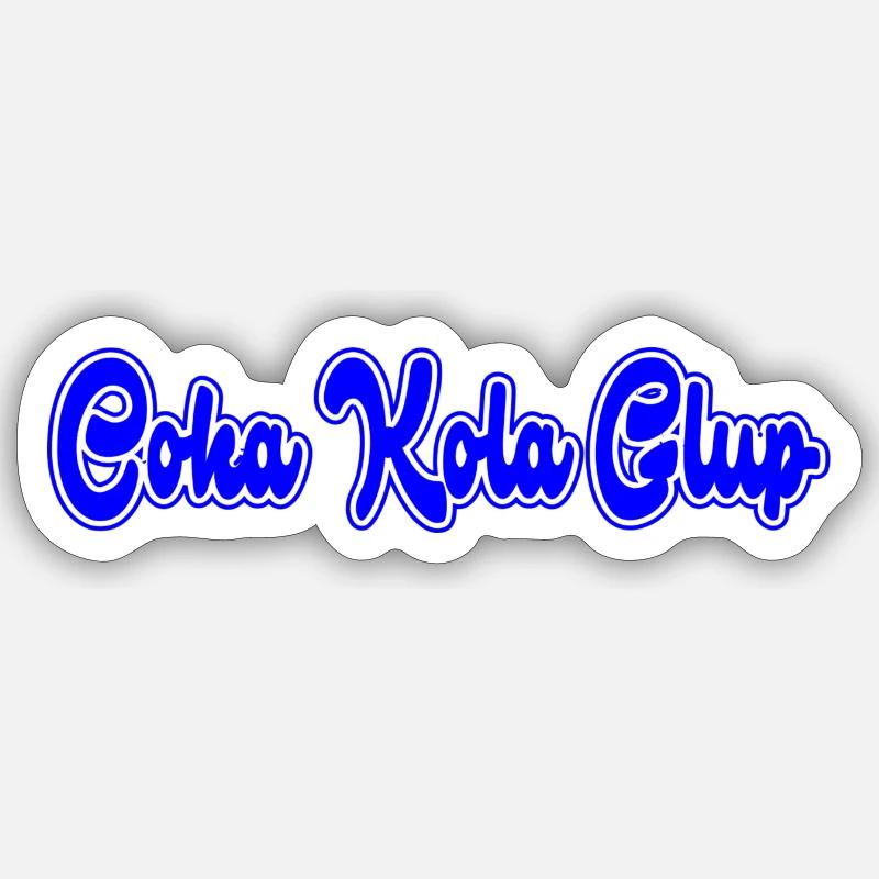 Coka Glup2 Queue - Sticker taille S (10 x 10 cm) - blanc mat