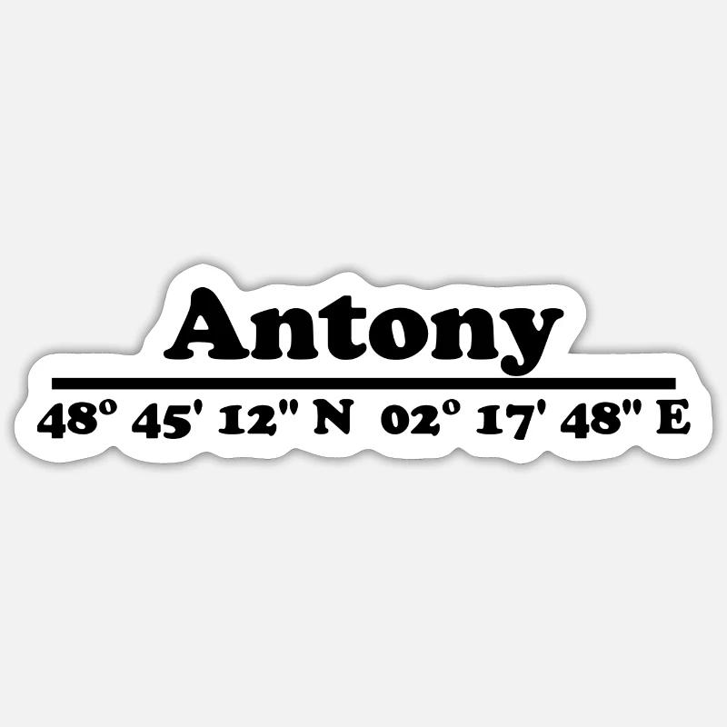 Antony coordinates Sticker size S (10 x 10 cm)