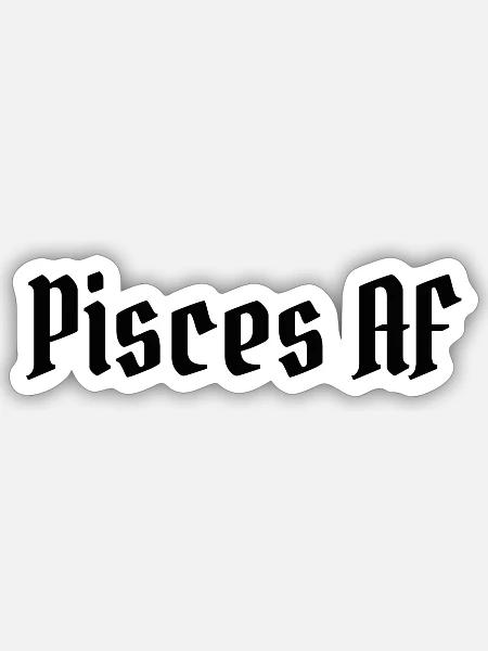 Sternzeichen Fische - Sticker Größe S (10 x 10 cm) - Mattweiß