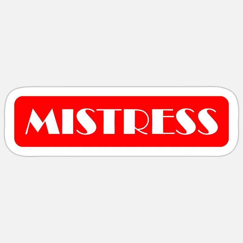 Herrin oder BDSM-Domina - Sticker Größe S (10 x 10 cm) - Mattweiß
