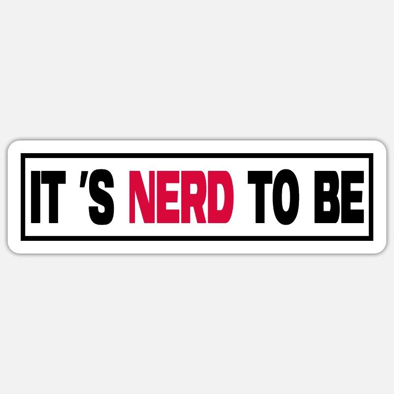 nerd administrateur service informatique computerfreak Sticker taille S (10 x 10 cm)