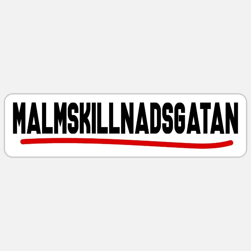 Malmskillnadsgatan — Wikipédia - Sticker taille S (10 x 10 cm) - blanc mat