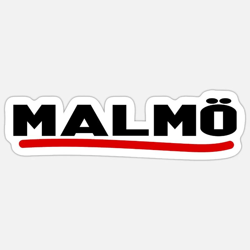 Malmo - Sticker size S (10 x 10 cm) - white matte