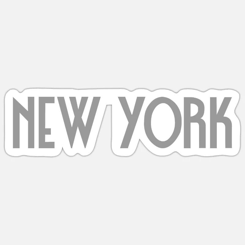 New York - Sticker Größe S (10 x 10 cm) - Mattweiß