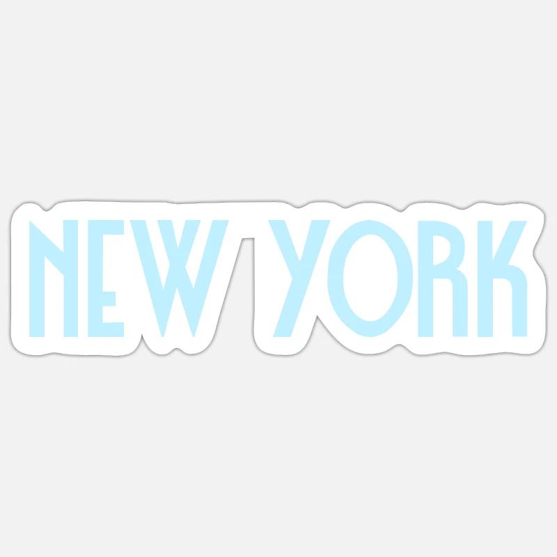 New York - Sticker taille S (10 x 10 cm) - blanc mat
