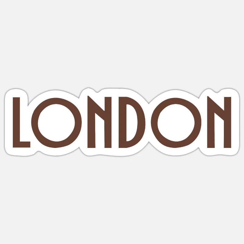 Londres - Sticker taille S (10 x 10 cm) - blanc mat