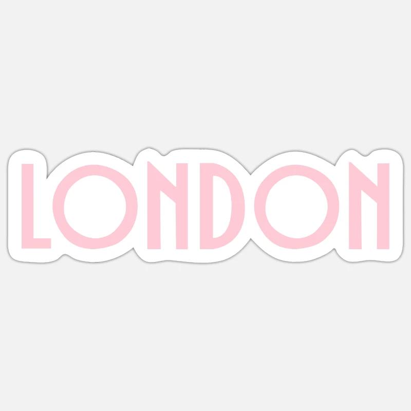 Londres - Sticker taille S (10 x 10 cm) - blanc mat