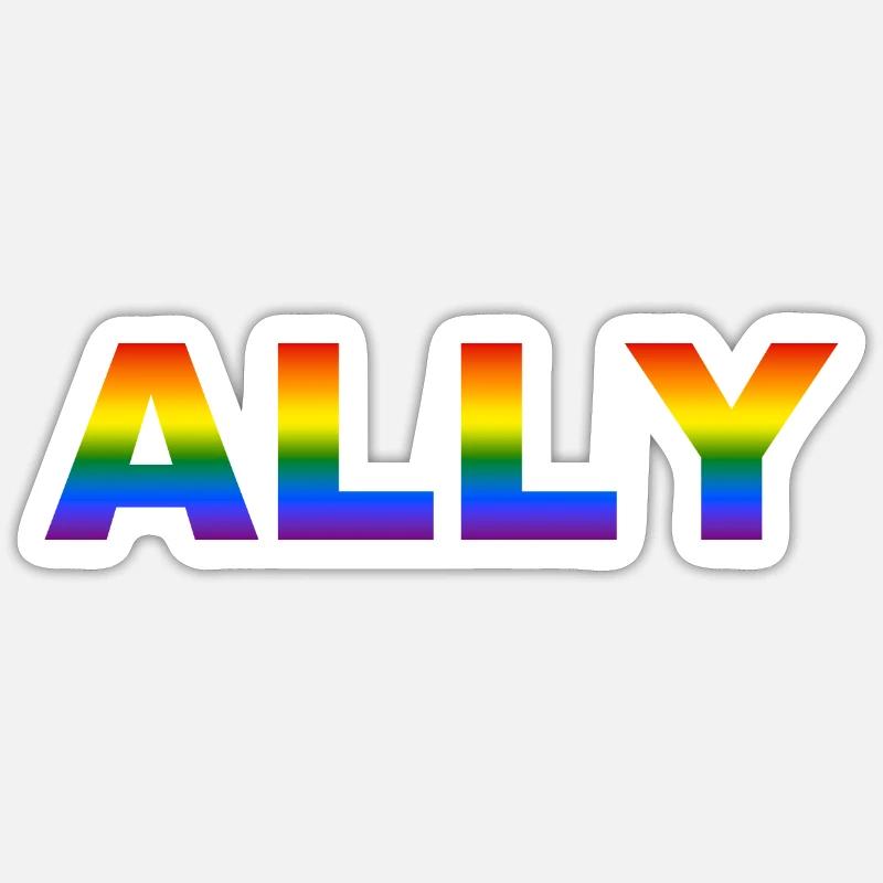 Pride Ally - Sticker size S (10 x 10 cm) - white matte
