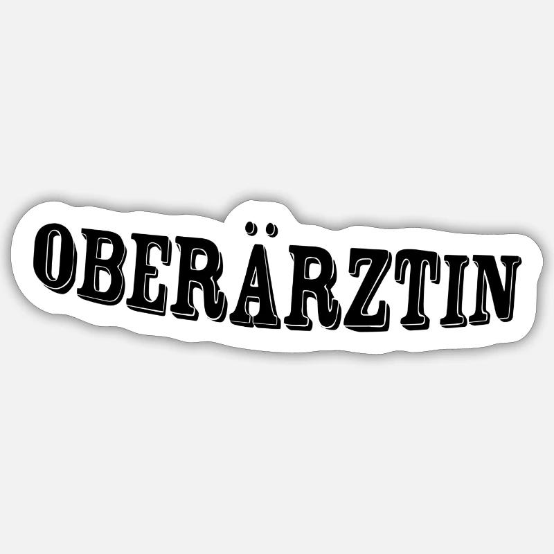Médecin principal - Sticker taille S (10 x 10 cm) - blanc mat