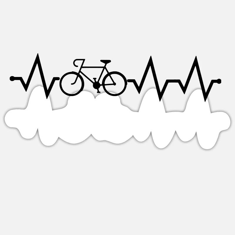 vélo. - Sticker taille S (10 x 10 cm) - blanc mat