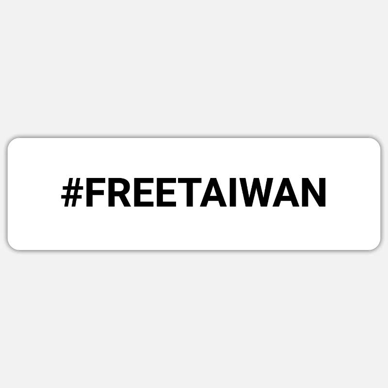 Freetaiwan - Sticker taille S (10 x 10 cm) - blanc mat