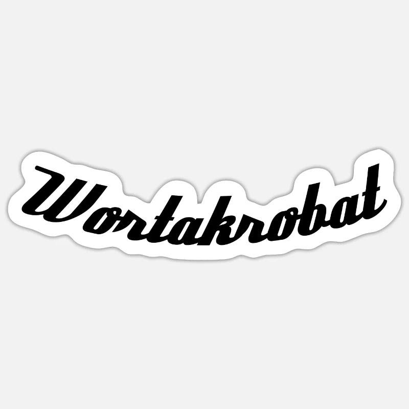 Acrobate word - Sticker taille S (10 x 10 cm) - blanc mat