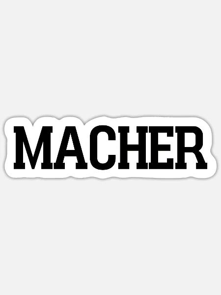 Macher | Simple - Sticker Größe S (10 x 10 cm) - Mattweiß