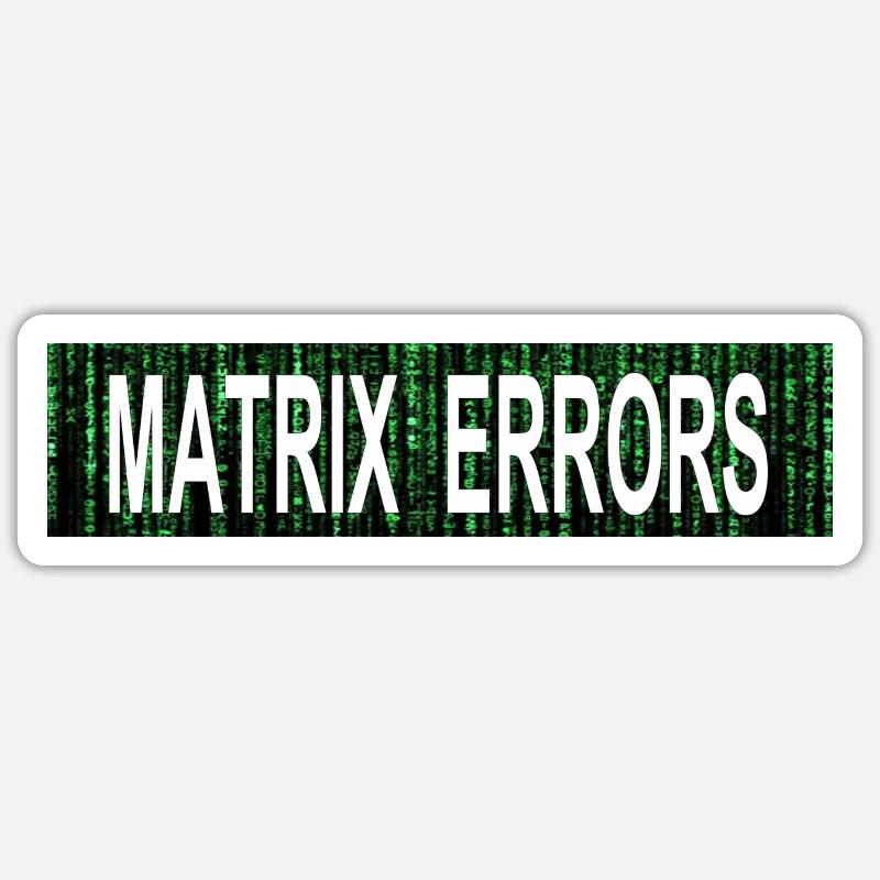Matrix Errors Awakens - Sticker Größe S (10 x 10 cm) - Mattweiß