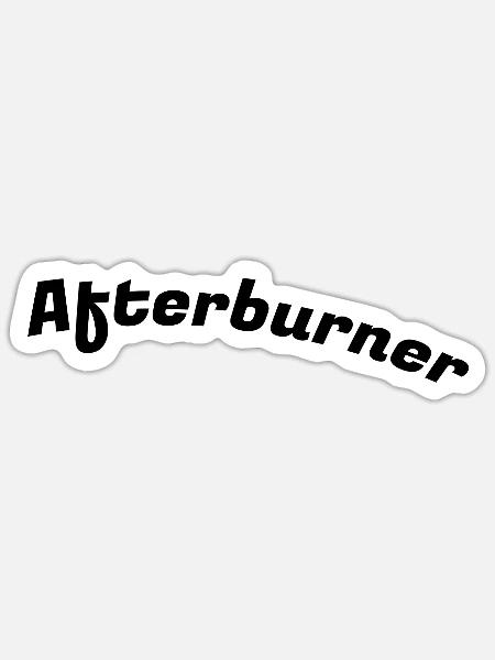 Afterburner - Sticker Größe S (10 x 10 cm) - Mattweiß