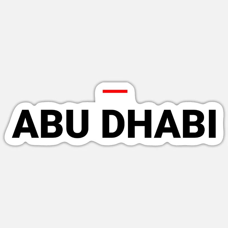 ABU DHABI - Sticker taille S (10 x 10 cm) - blanc mat