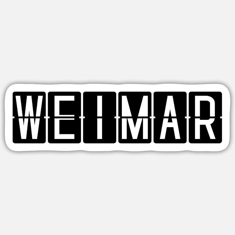Weimar Flughafentafel Sticker Größe S (10 x 10 cm)