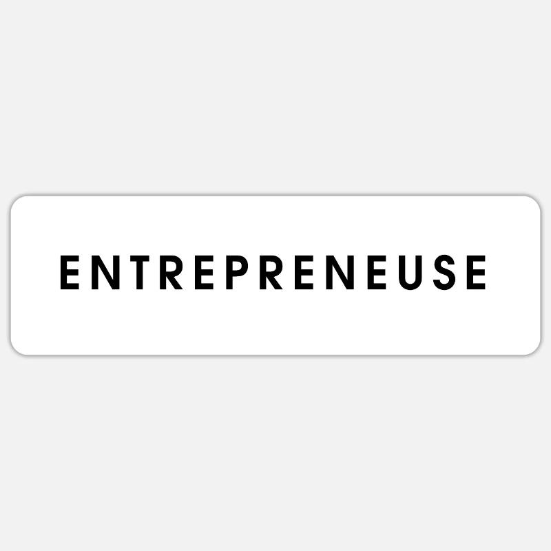Entrepreneuse - Sticker taille S (10 x 10 cm) - blanc mat