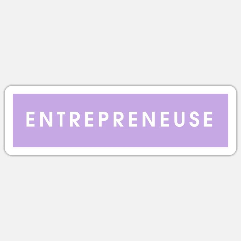 Entrepreneuse - Sticker taille S (10 x 10 cm) - blanc mat