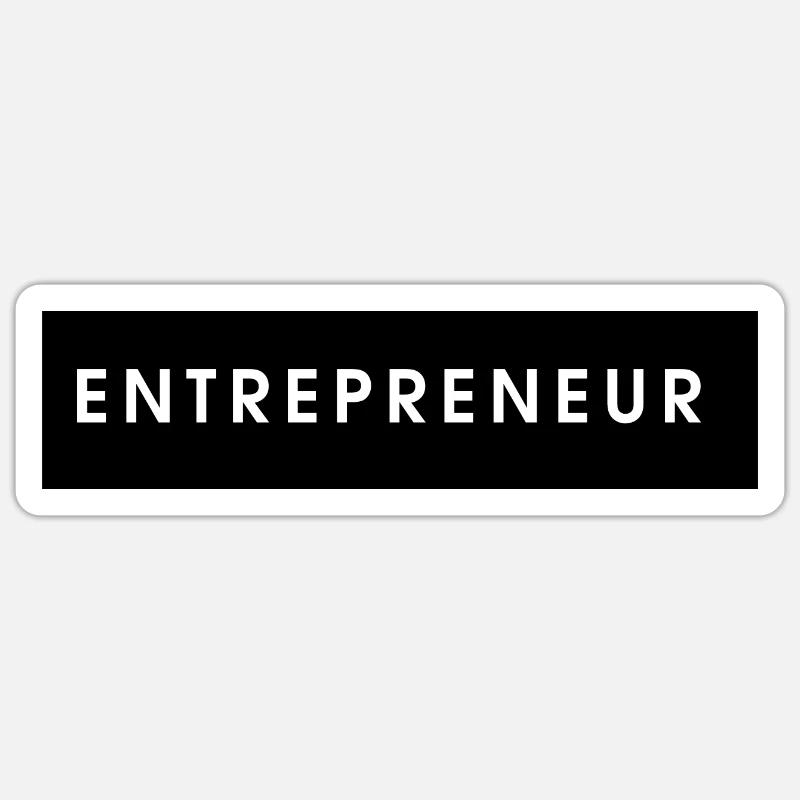 Entrepreneur - Sticker taille S (10 x 10 cm) - blanc mat