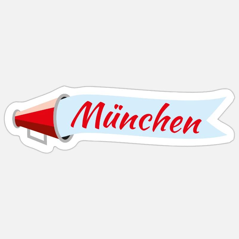 Munich - Sticker taille S (10 x 10 cm) - blanc mat