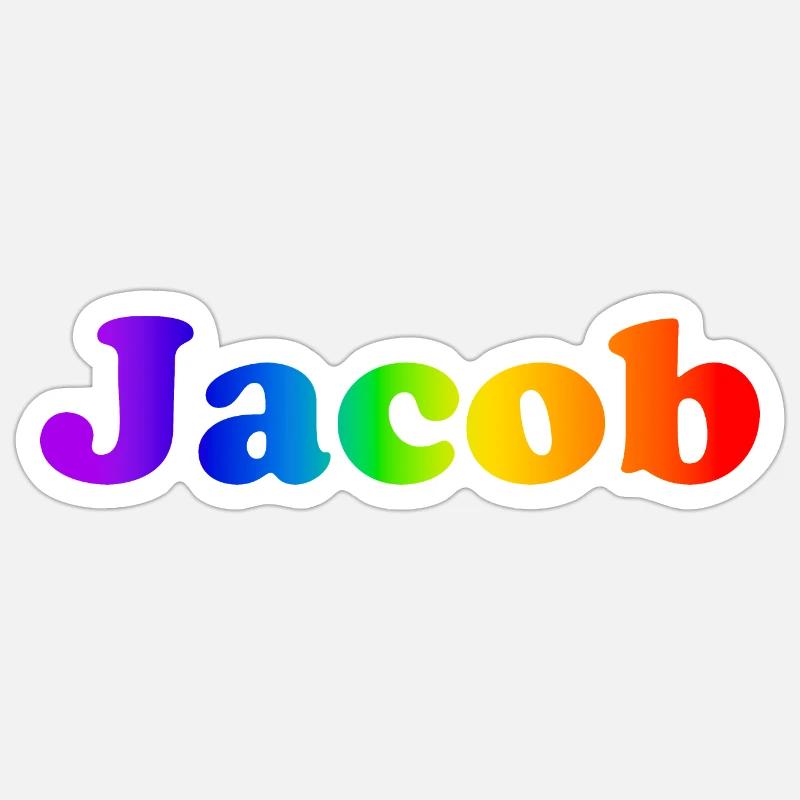 Jacob - Sticker size S (10 x 10 cm) - white matte